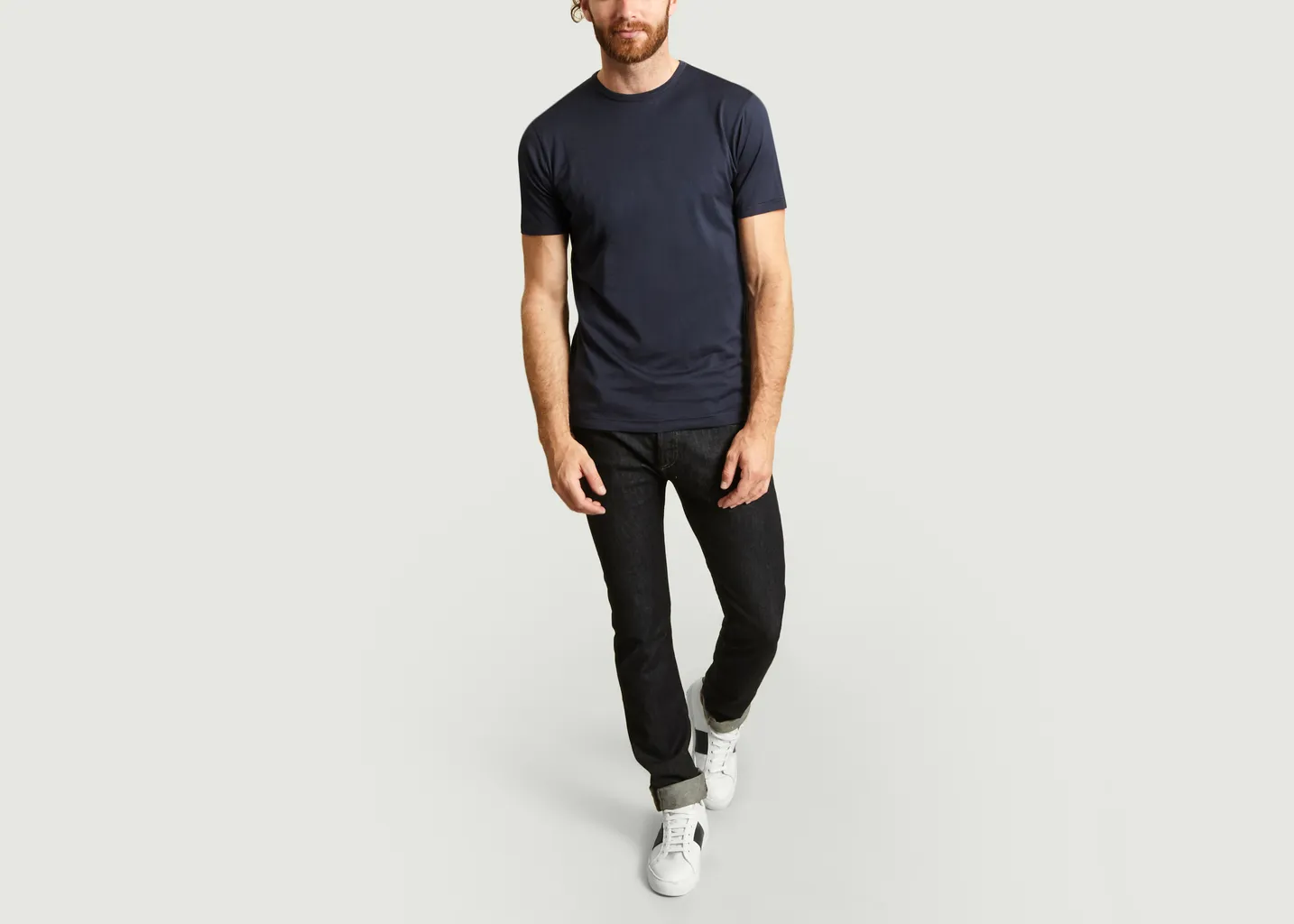 T-Shirt Uni En Coton Pima Sunspel