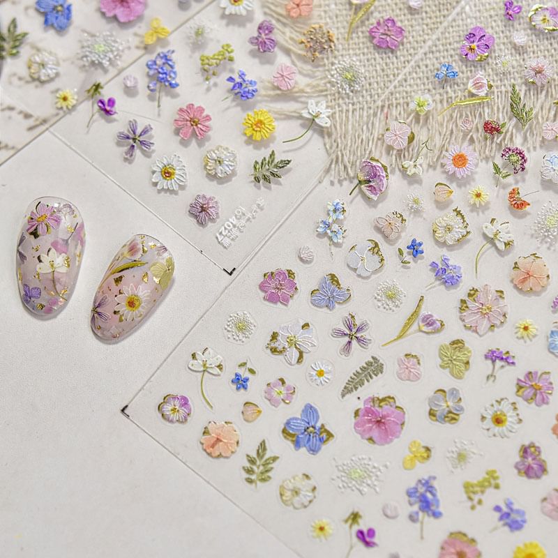 swarliss - Bloemen Nail Art Stickers