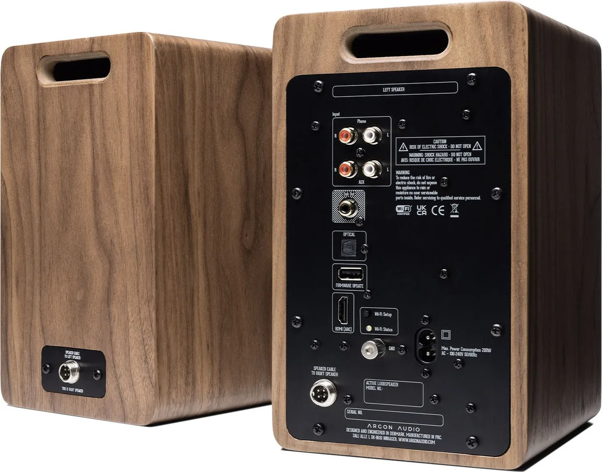 Argon Audio Forte A4 WiFi Noyer (la paire) Enceintes sans fil hi-fi