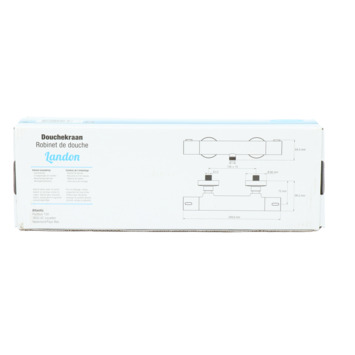 Atlantic thermostatische douchekraan Landon Chroom 15 cm