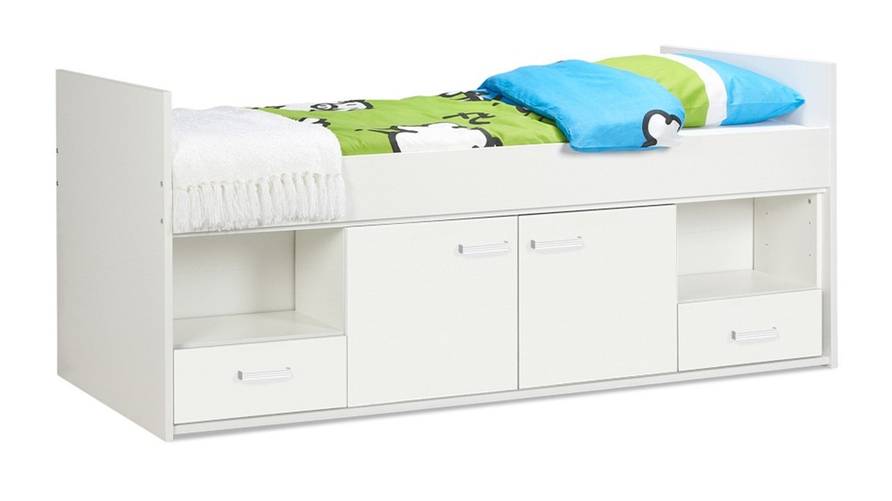 Kajuitbed Jesse hoog wit