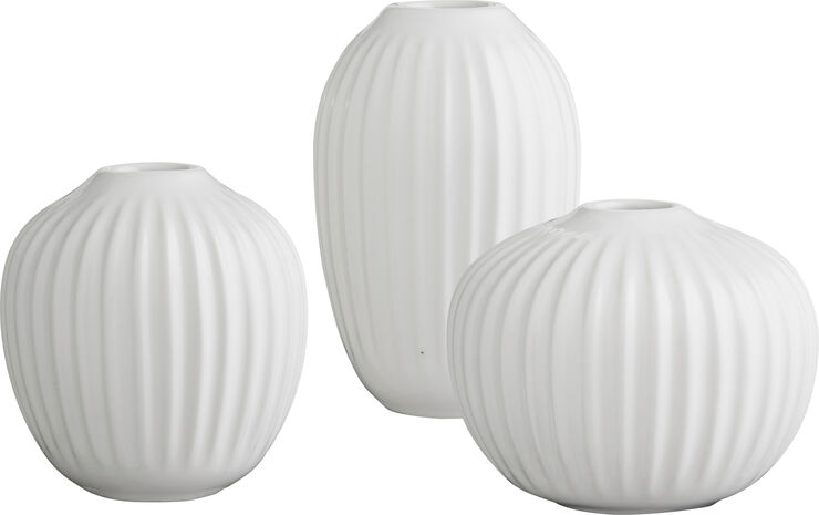 Kähler Hammershøi minivase 3-pak Hvid Hvid