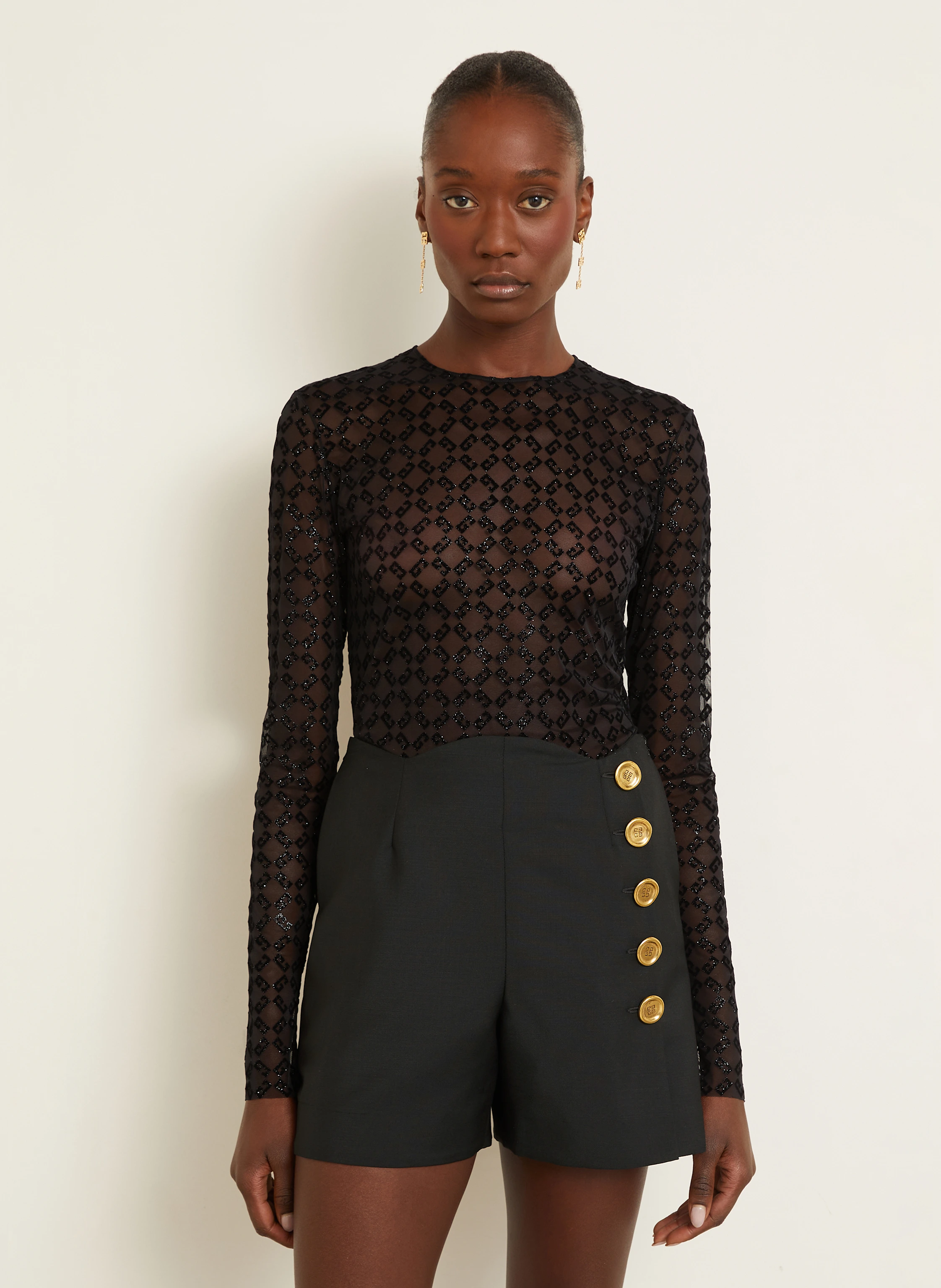 GIVENCHY Body mit Glitzergarn