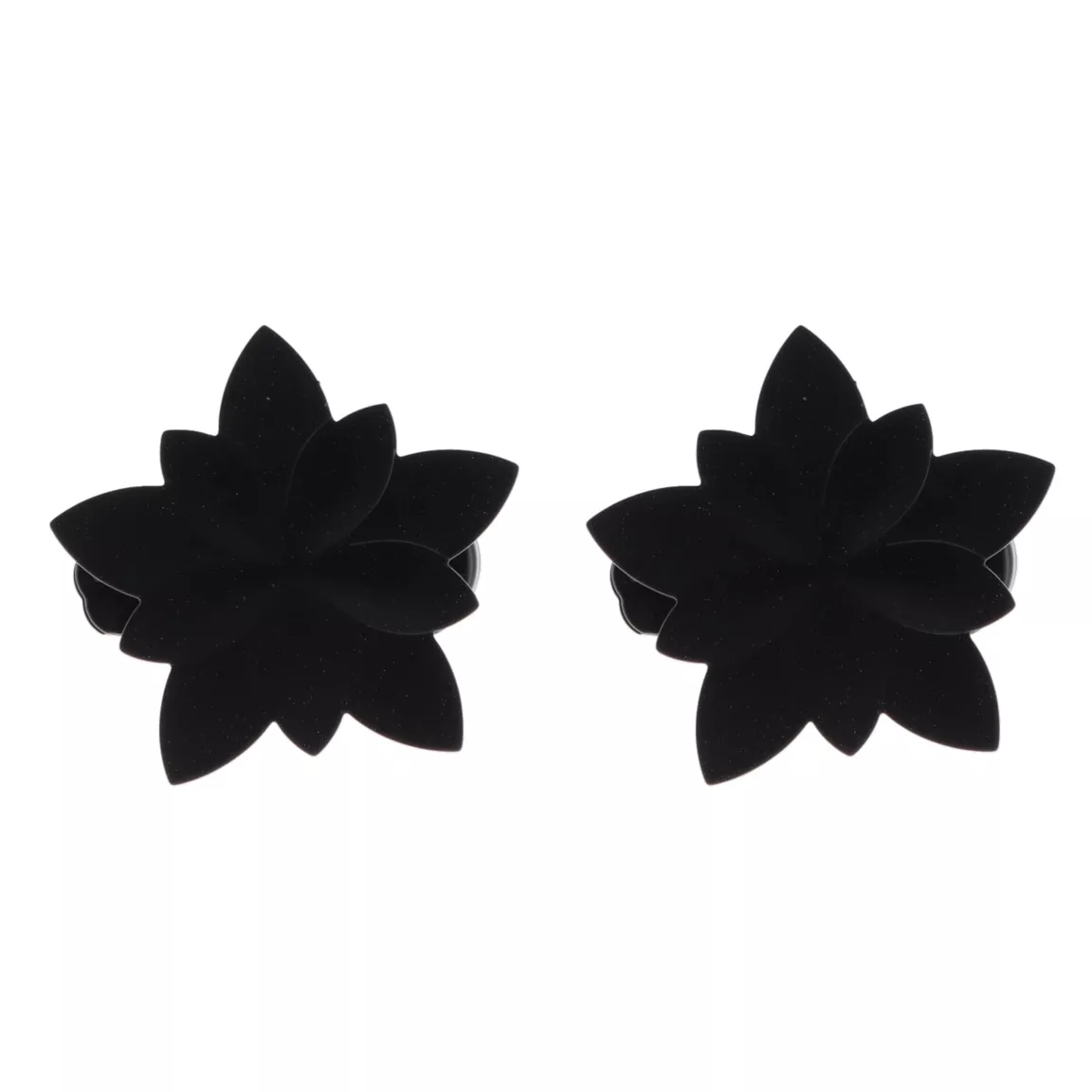 Lot de 2 pinces rideaux Nymphéas Noir mat