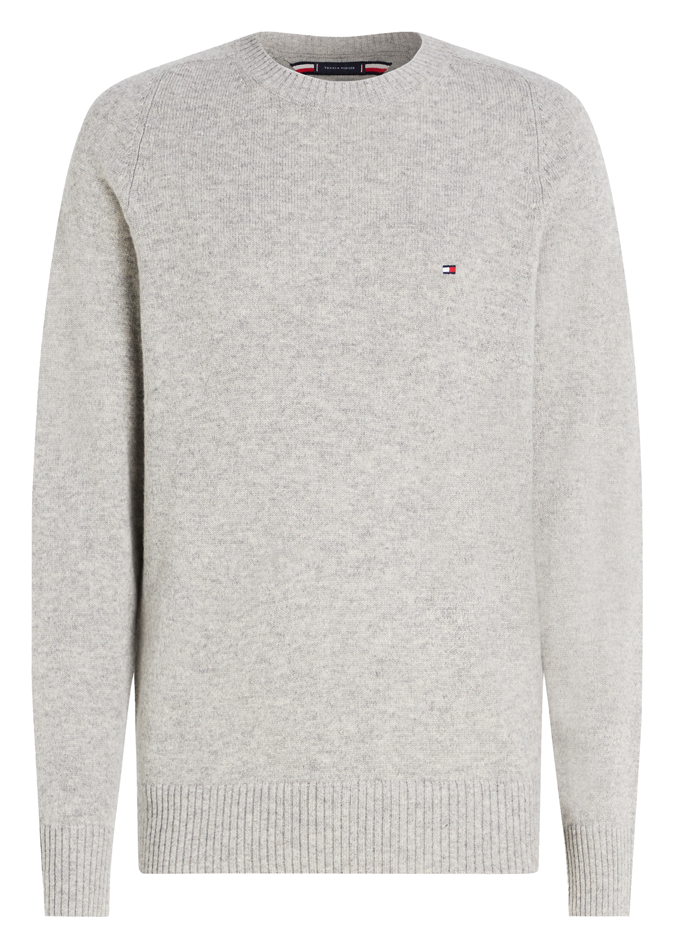 Pull col rond en laine | Gris