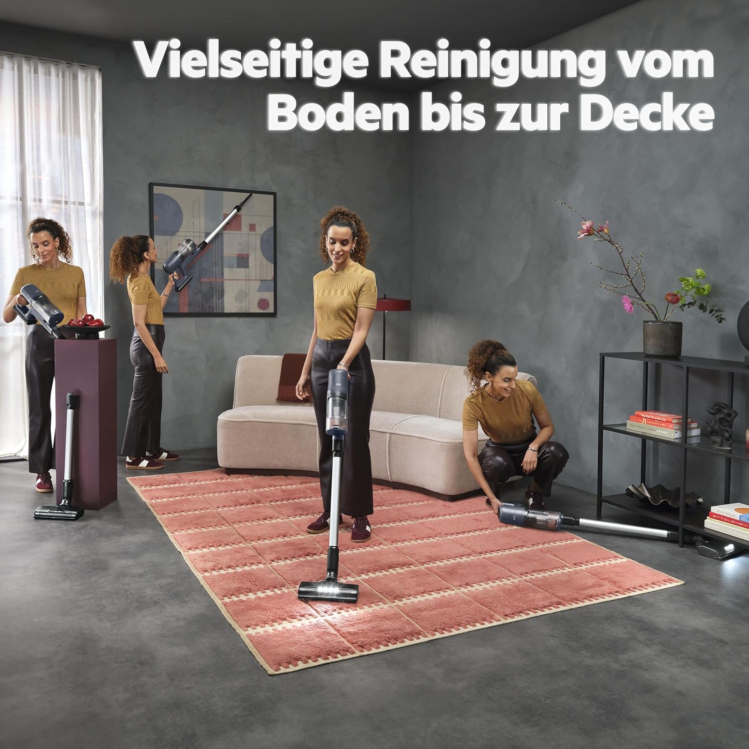 AEG 6000 Akku-Staubsauger, 103.000 U/Min, 175.000 dPa, Digitalmotor, Testsieger ETM Testmagazin, Kabellos, bis zu 99 Prozent Staubaufnahme, 40Min Laufzeit, Entnehmbarer 21,6V Akku, Leicht, AP61CB21DB