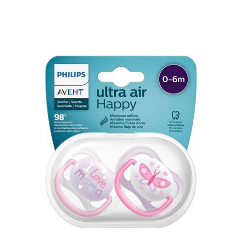 Philips Avent Ultra Air Happy Chupeta Mama e Borboleta 0-6m Duo