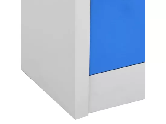 Armoires à casiers 2 pcs Gris clair et bleu 90x45x92,5 cm Acier