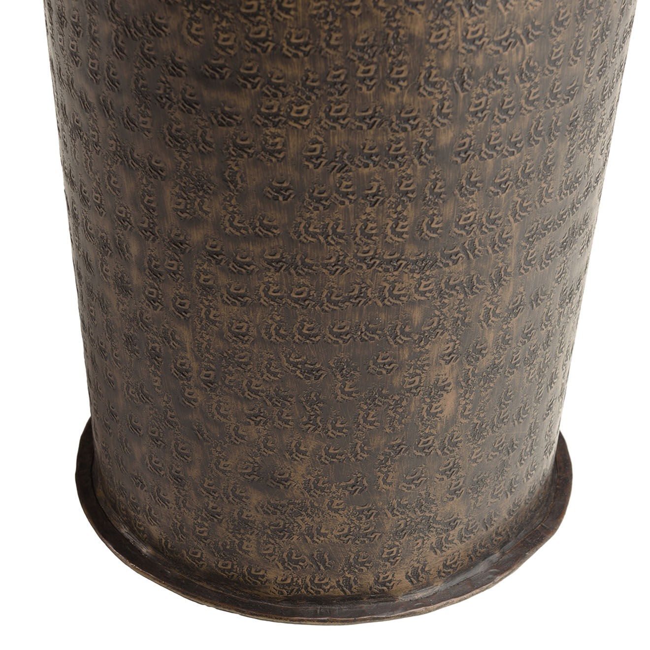 Macabane Vase avec gravures Honoré cuivre noir antique - D.31xH.88 cm