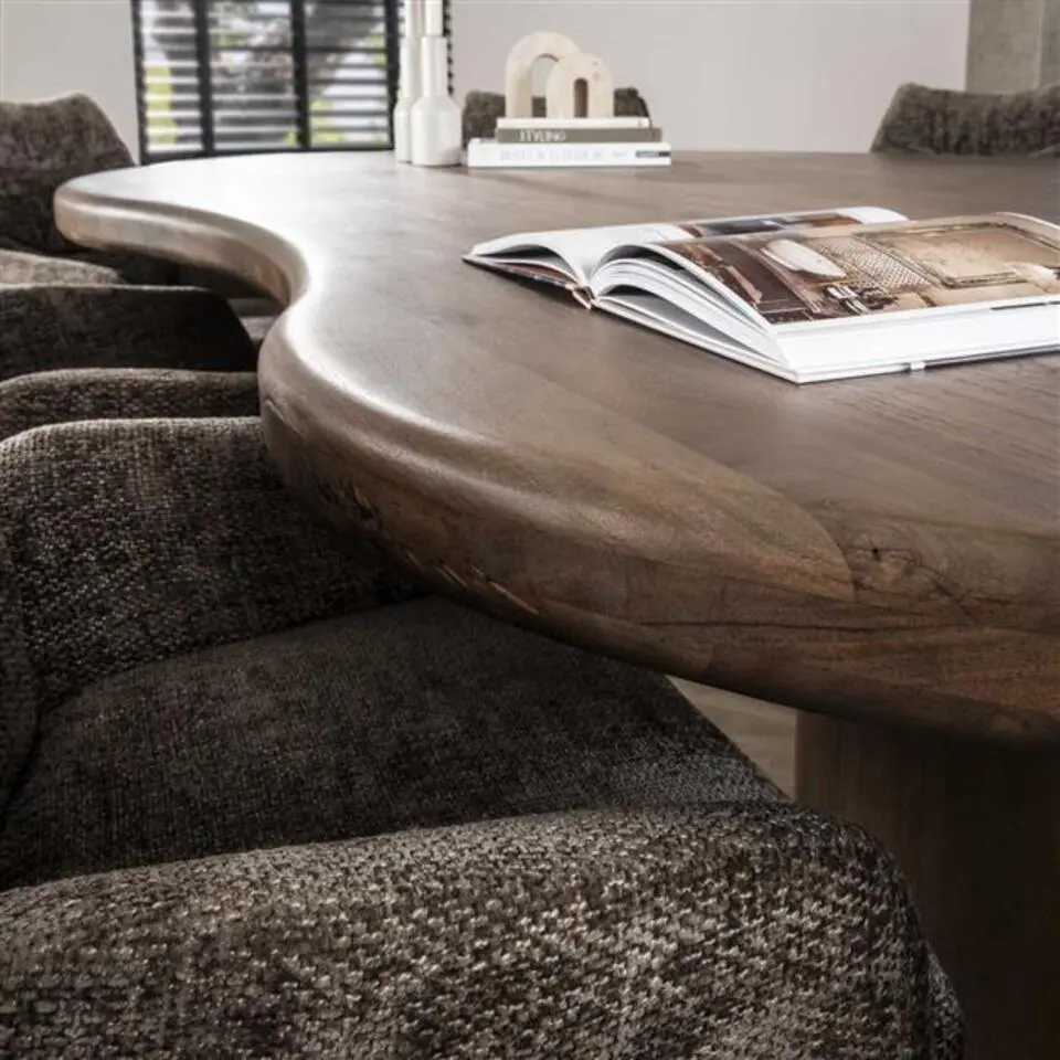 Hoyz Collection - Eetkamertafel Sculpture - Massief Acacia Drift Brown