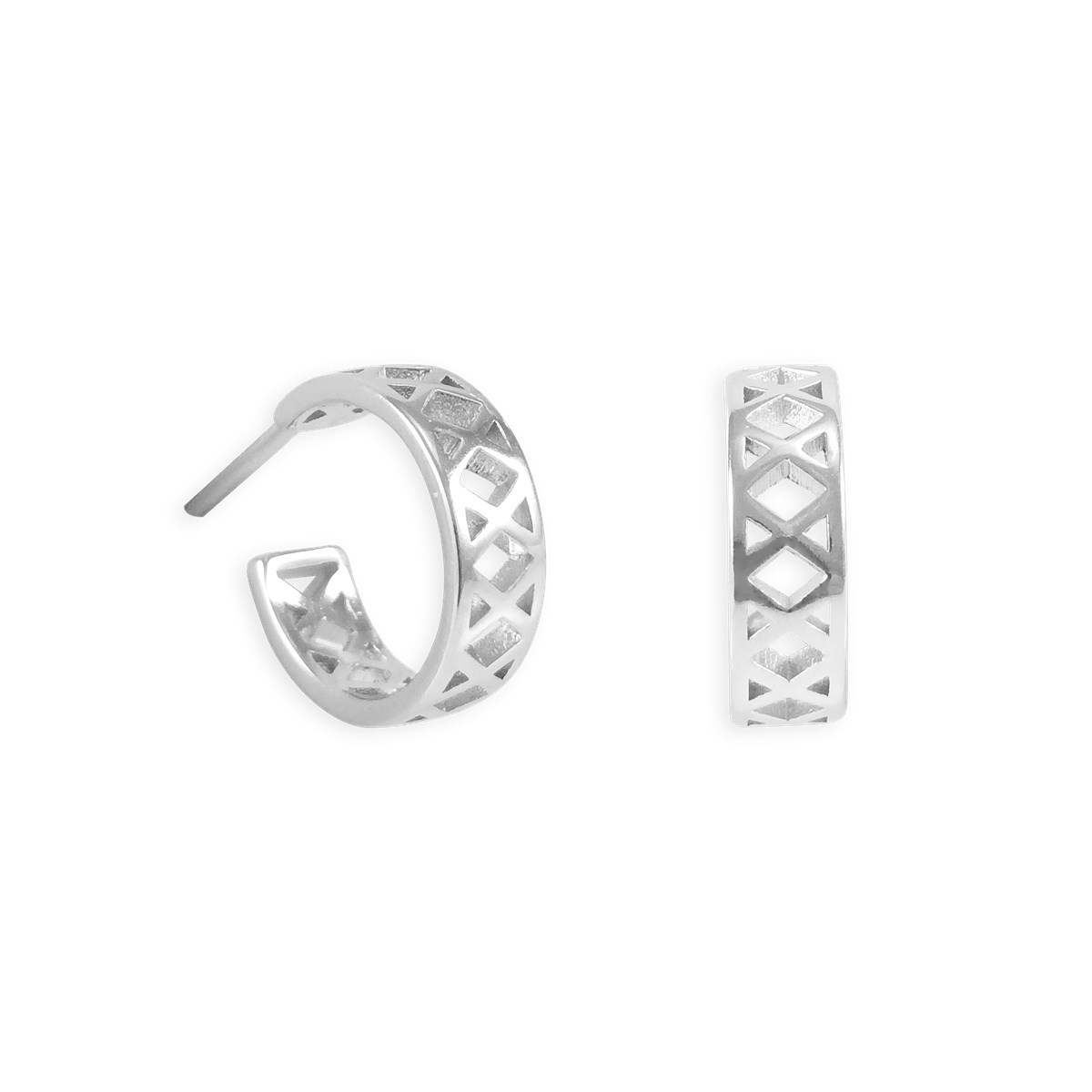 Boucles d'oreilles en argent 925 rhodié