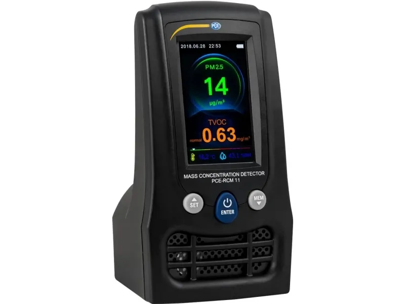 [OUTLET] - PCE Instruments PCE-RCM 11 Finstøv-måleapparat Temperatur, Luftfugtighed