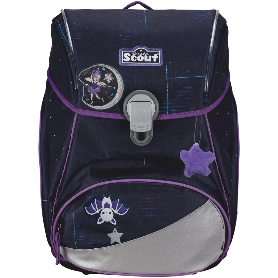 Scout Alpha Exklusiv Safety Light - Schulranzen Set 5tlg. Spooky Starlight