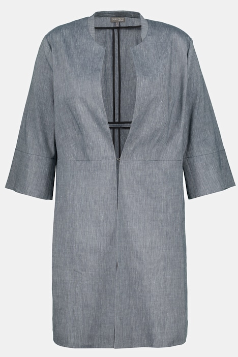 Blazer, Stretchleinen, Collegekragen, 3/4-Arm