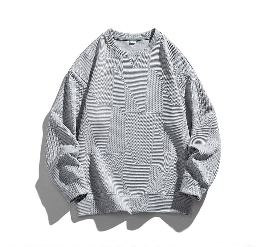 Stone Leo - Oversized sweatshirt met ronde hals en patroon