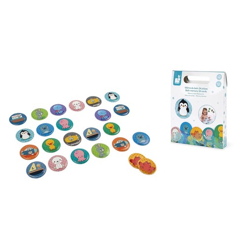 Jeu d'éveil - Mémo du bain 24 pièces - JANOD