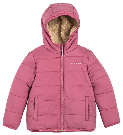 Viking Fleecejacke - Umkehrbar - Playtime - Plum/Beige