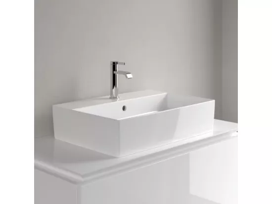 Vasque à poser VILLEROY ET BOCH Memento 2.0 blanc avec trop plein 50 x 42 cm