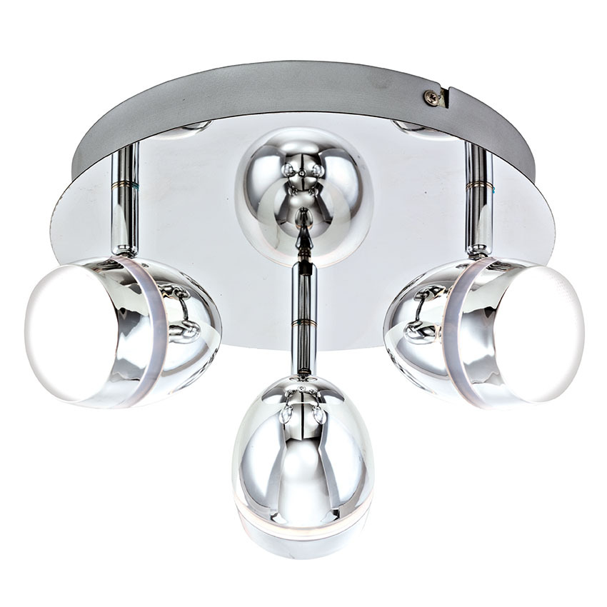 LED-Deckenleuchte - Chrom - 3-flammig