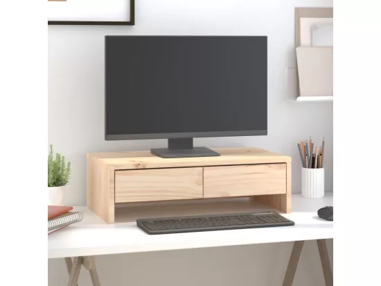 Support pour moniteur 50x27x15 cm Bois de pin solide