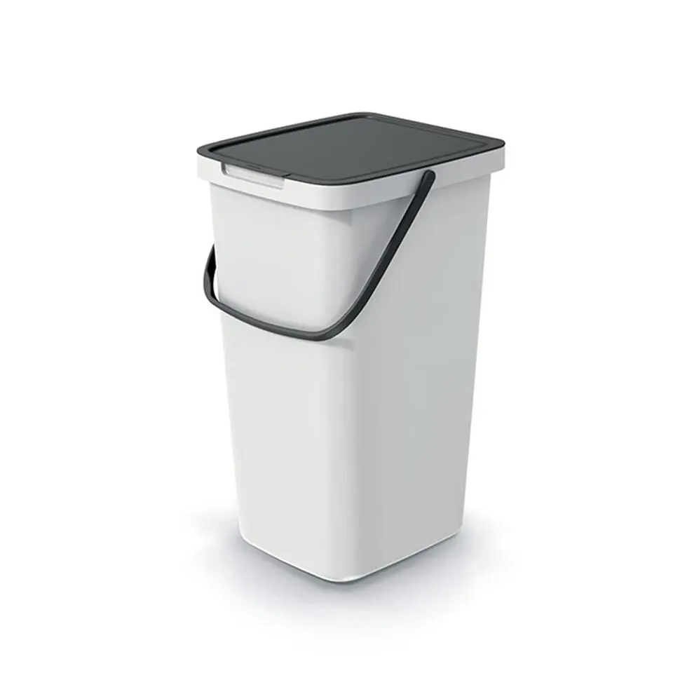 Keden keuken afvalbak - creme wit - 25L - 26 x 29 x 48 cm