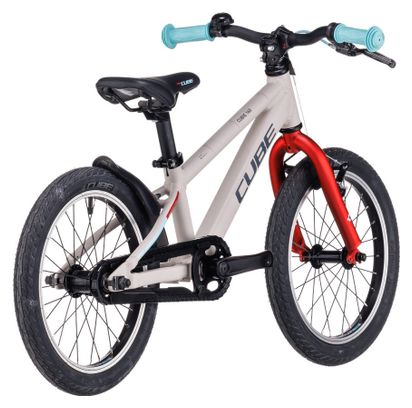 VTT Enfant Cube Cubie 160 RT Single Speed 16'' Gris Rouge  3 - 5 Ans
