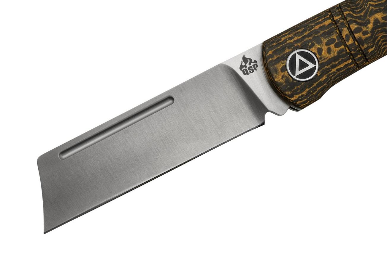 QSP Knife Hedgehog QS142-C, Golden Carbon Fiber, slipjoint zakmes
