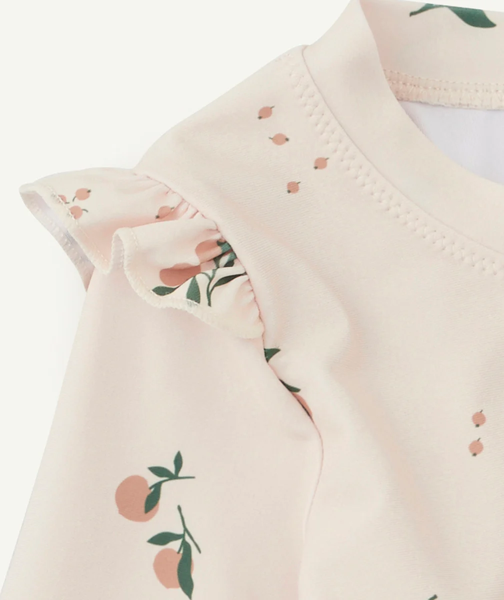 LIEWOODT-SHIRT DE BAIN ANTI-UV TENLEY BÉBÉ BEIGE AVEC PÊCHES