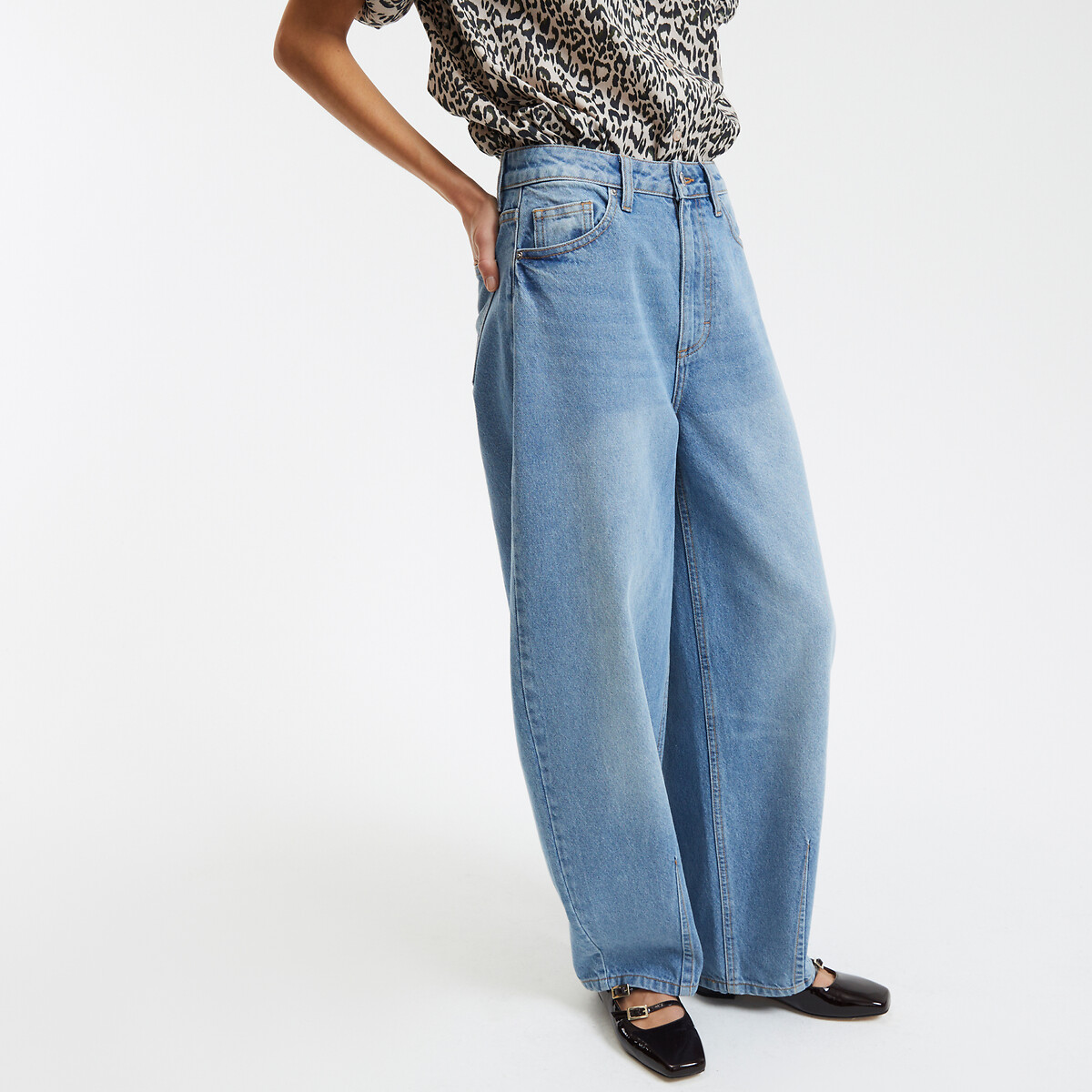COLEÇÕES LA REDOUTE<br>Loss, afgeronde ballonjeans