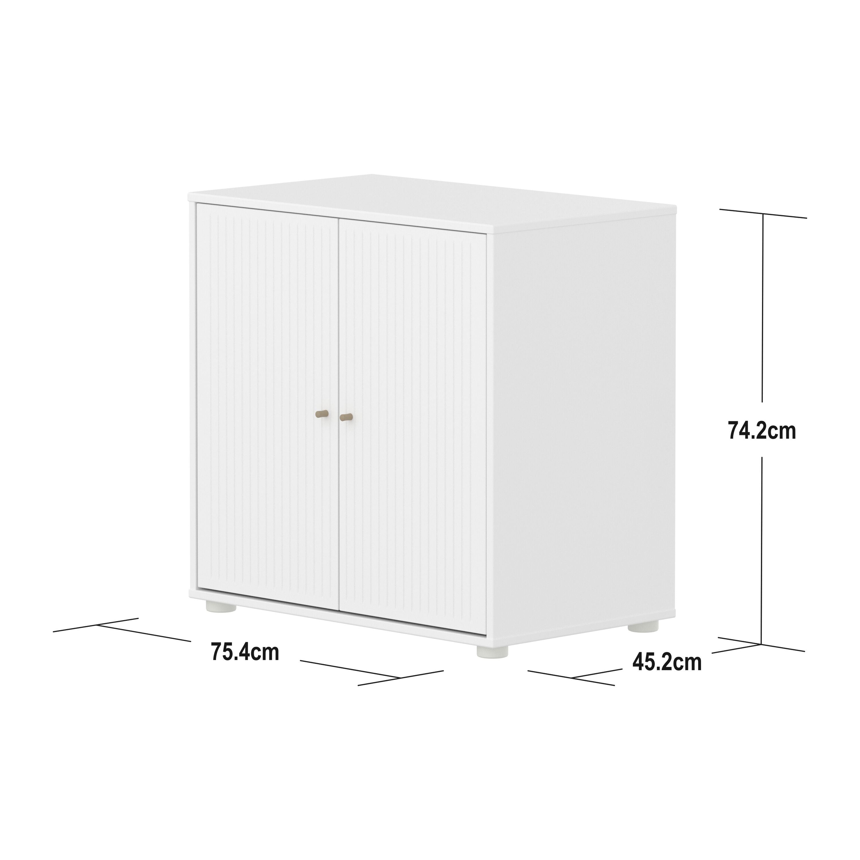 Flexa SAGA Kommode - Weiss / B: 75.0 cm x T: 45.0 cm x H: 74.0 cm