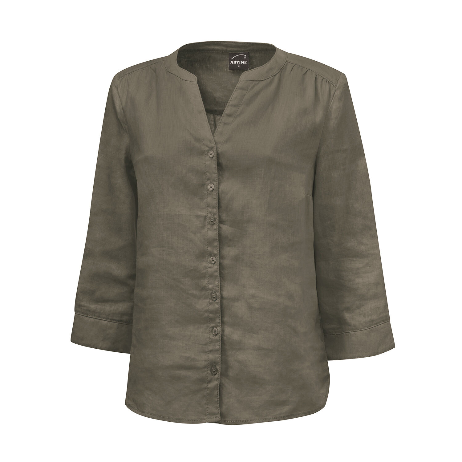 Lockere Leinen-Bluse