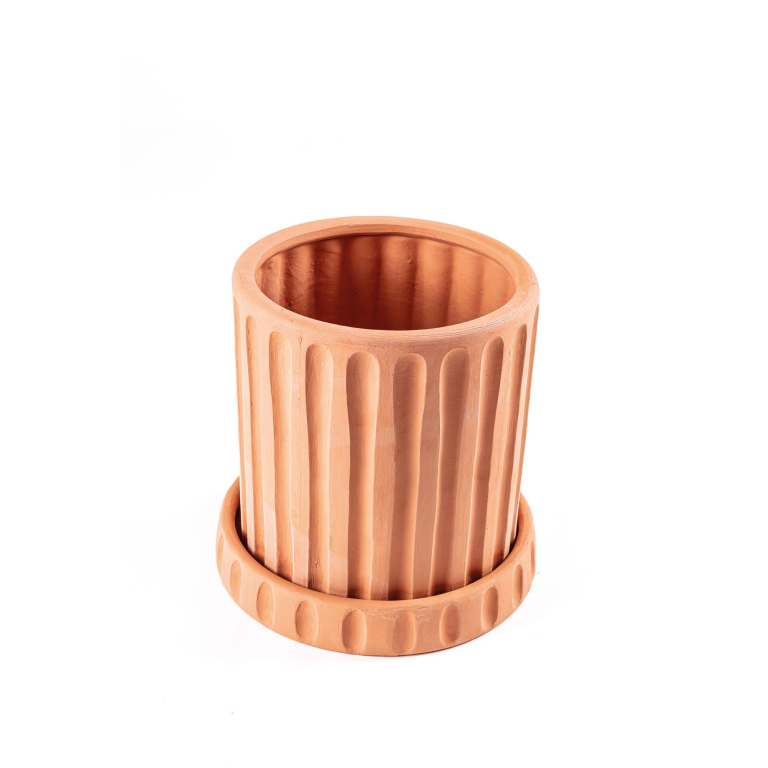 Seletti Magna Graecia Dorico bloempot kobaltblauw