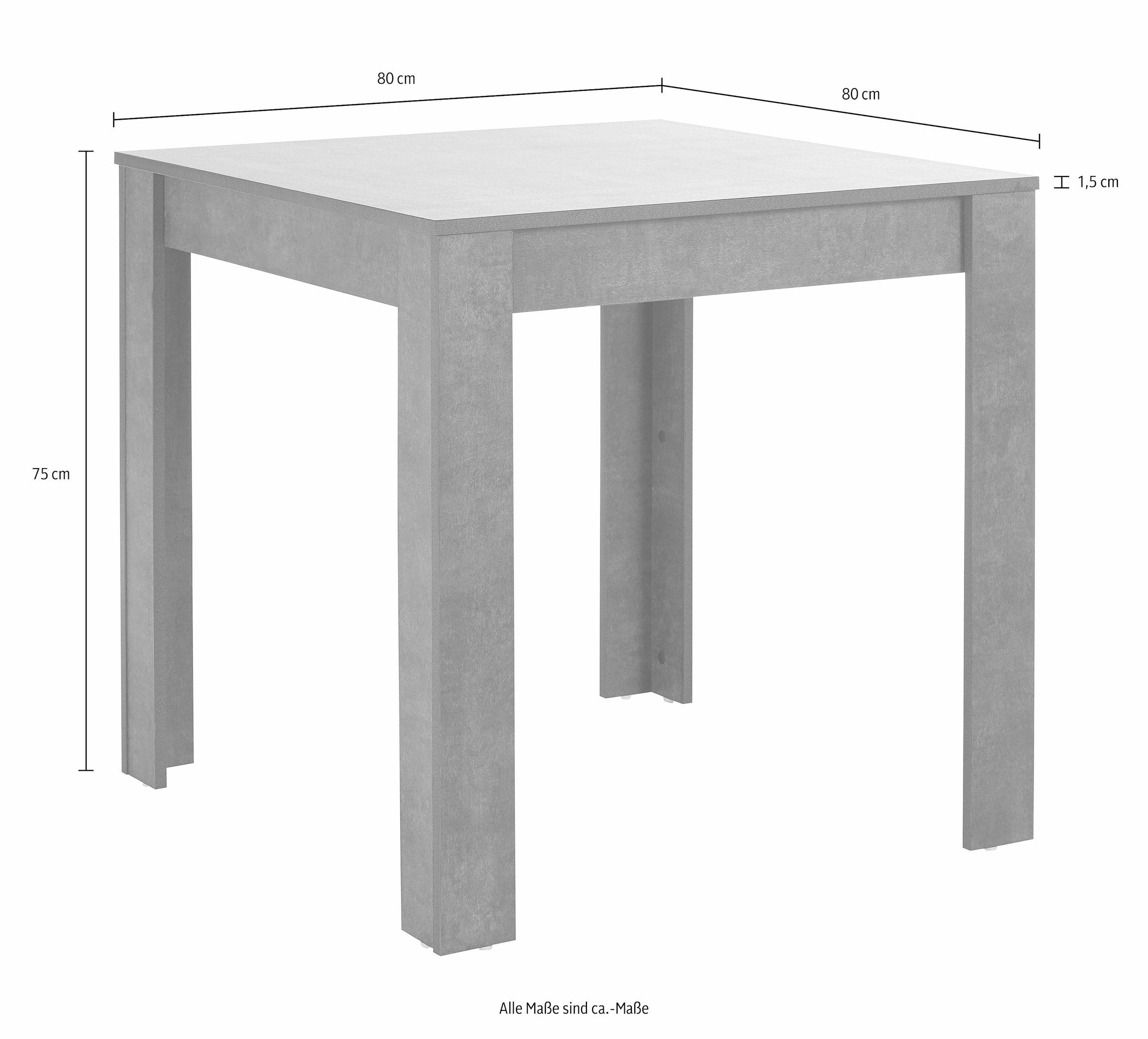 INOSIGN Essgruppe 5 Stk. tlg. mit Tisch in schieferfarben, Breite 80 cm