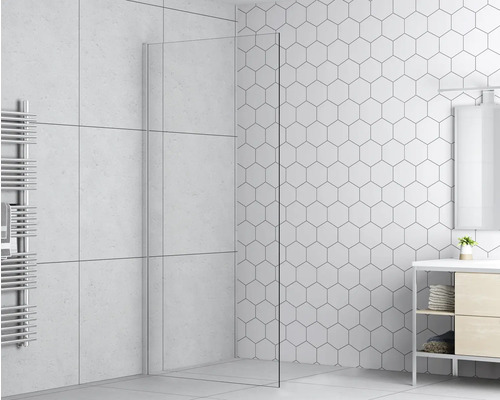 form&style Walk In MODENA 100 x 195 cm profiel chroom helder glas vuilafstotende glascoating