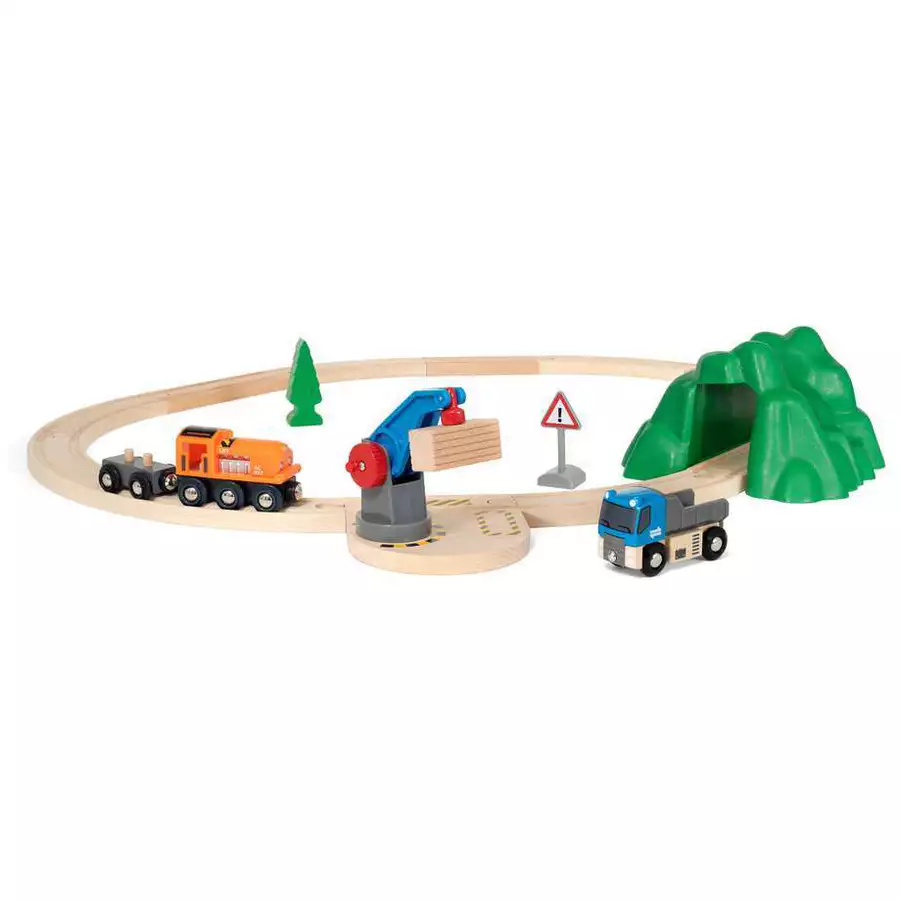 Brio Starterset Güterzug mit Kran bunt