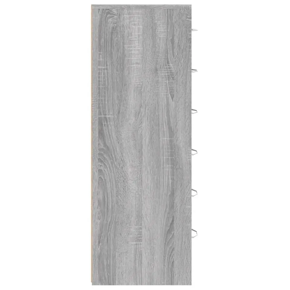 vidaXL - Dressoir met 6 lades - Grijs sonoma eiken - Bewerkt hout - 50x34x96 cm