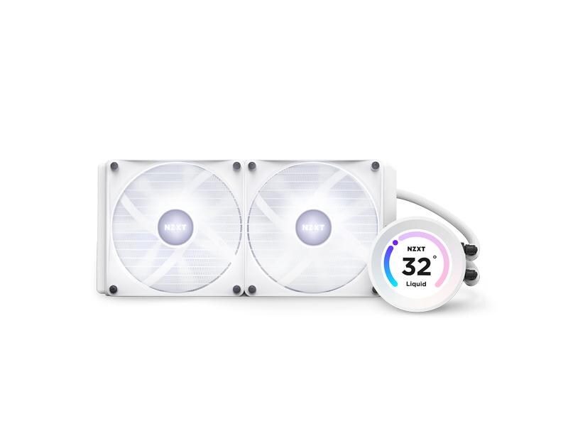 NZXT Wasserkühlung Kraken Elite 280 RGB Weiss Wasserkühler für Intel und AMD Prozessorsockel mit LCD-Display und leuchtenden, leisen RGB-Lüftern