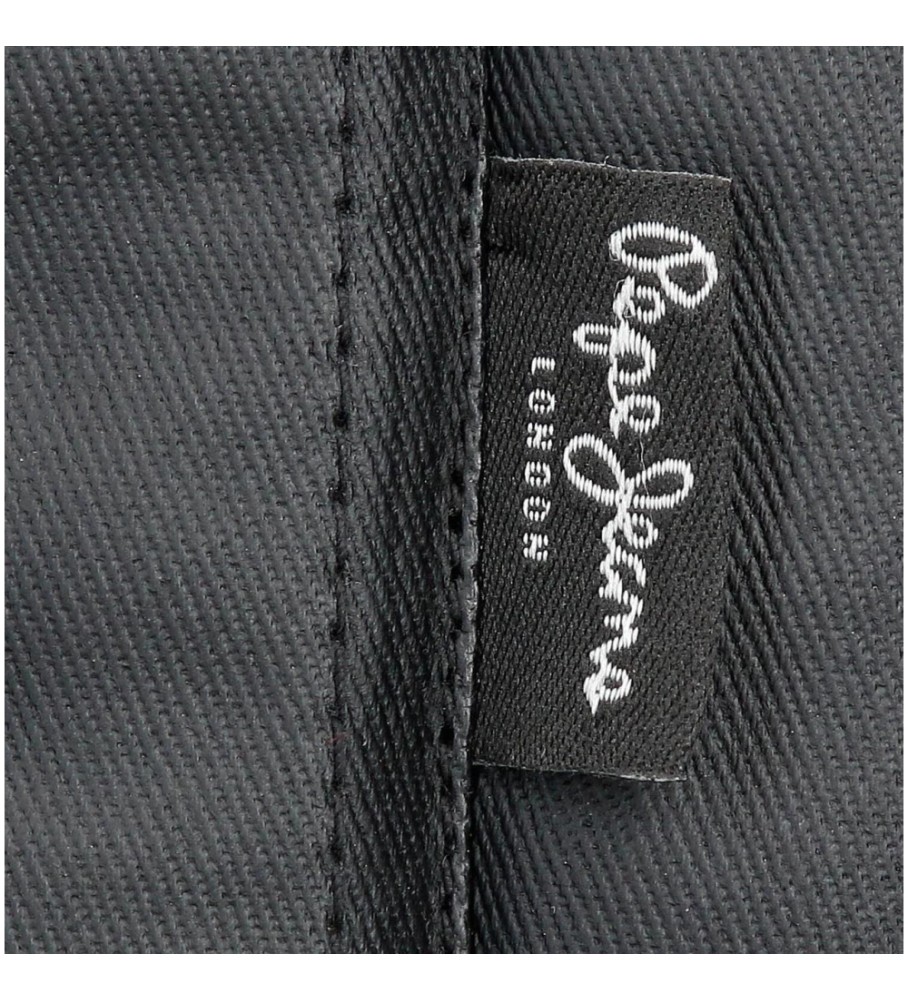 Bolsa de ombro Pepe Jeans com dois compartimentos, modelo Cardiff, preta.