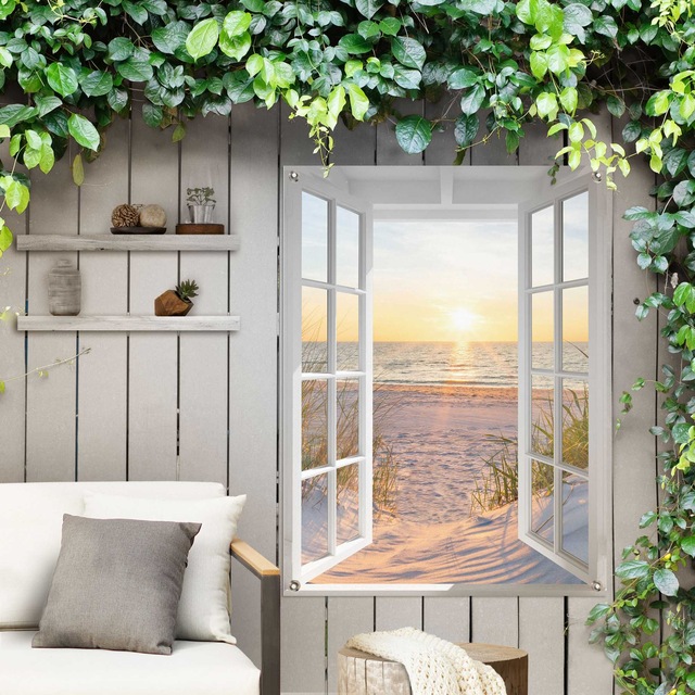 Reinders! Poster »Sonnenuntergang durch das Fenster« Outdoor für Garten oder Balkon