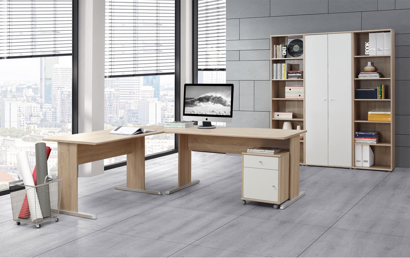 Kommode Tempra Sonoma Eiche Nachbildung/Weiß ca. 72 x 111 x 34 cm