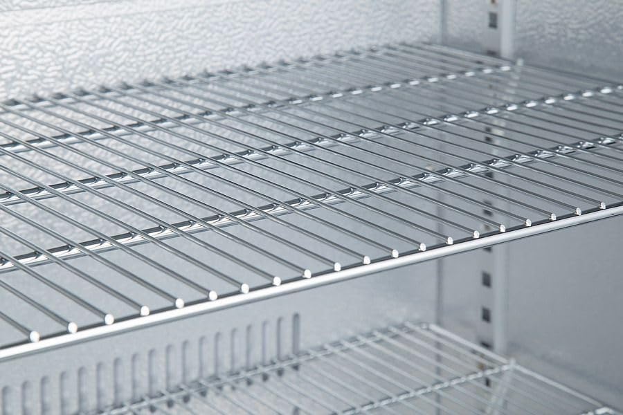 METRO Professional Barkühlschrank GBC3102, Aluminium/Glas, 198 L, Luftkühlung, mit Schloss, 2-türig, schwarz