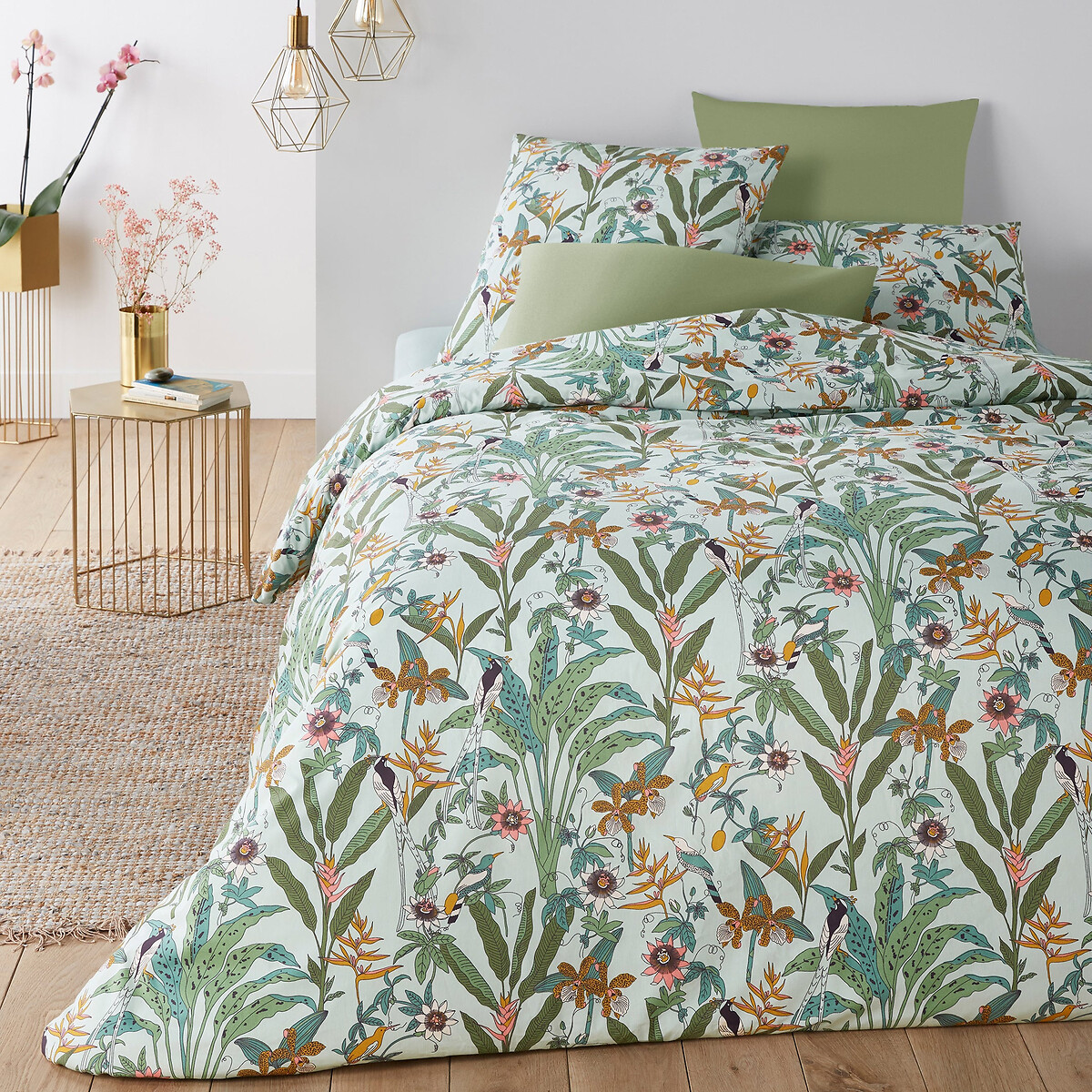 LA REDOUTE INTERIEURS<br>Capa de edredão em algodão percal, Eden Flower