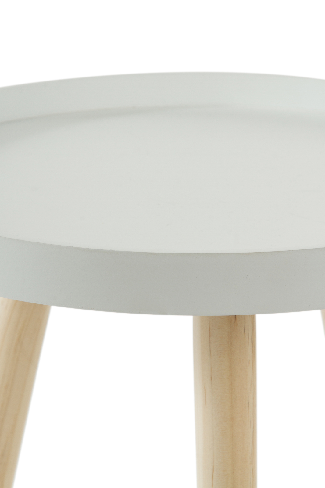 Beistelltisch LIEKE - weiß-braun - 60 cm