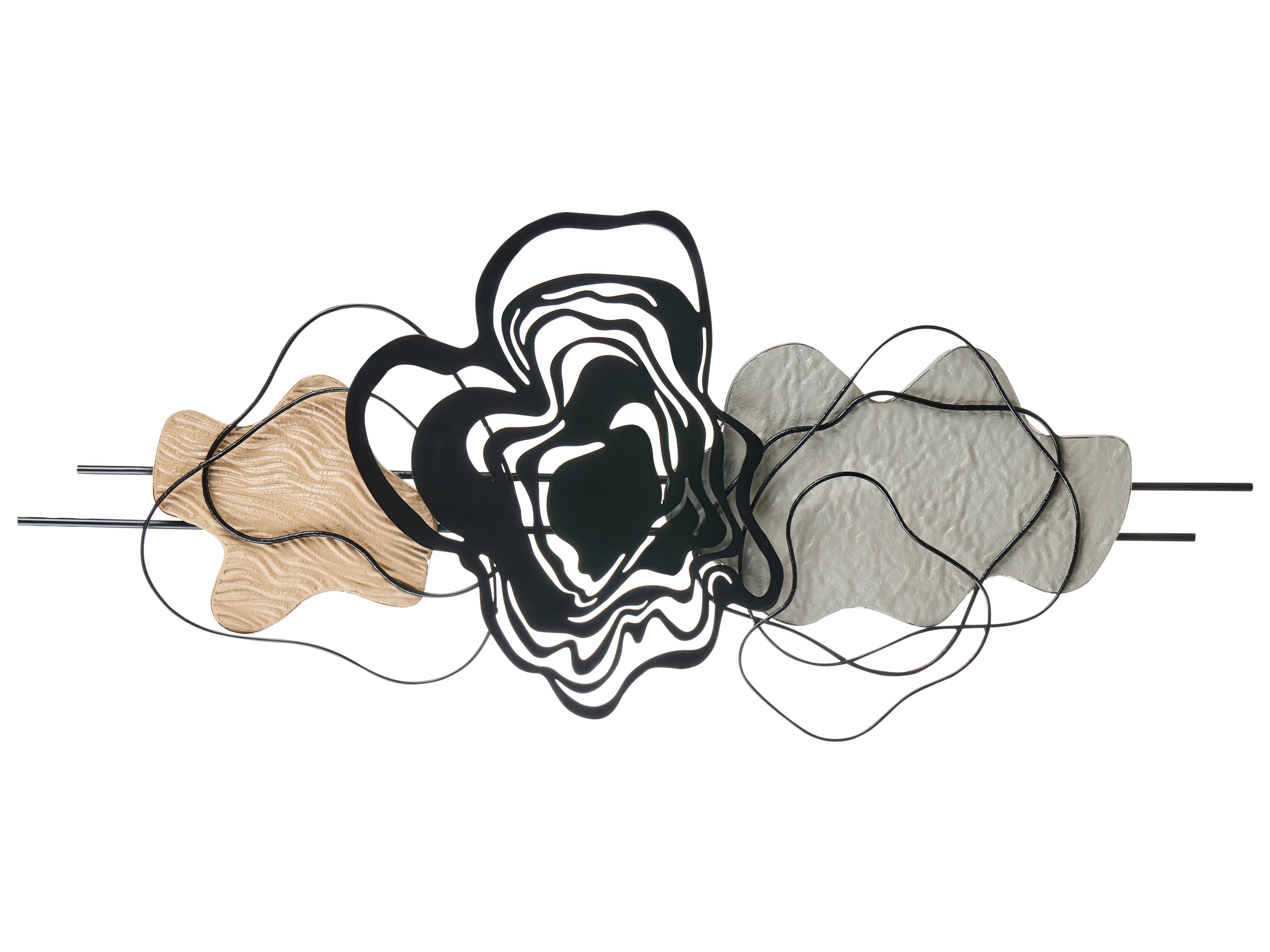Wanddecoratie SALLINS Metaal 48 cm Zwart
