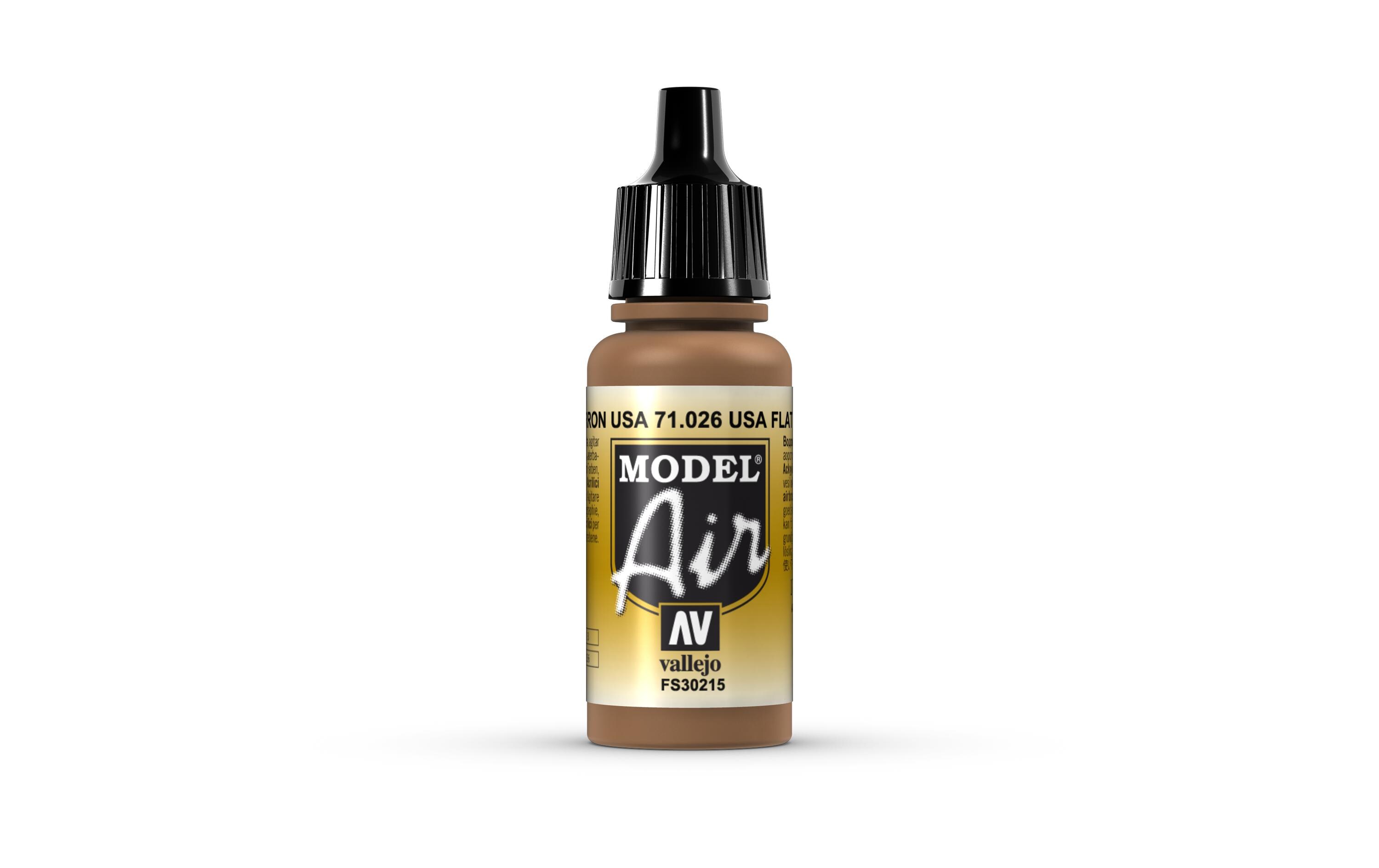 Airbrushfarbe USA Flat Braun 17 mlAcryl Model Air Color für Airbrush