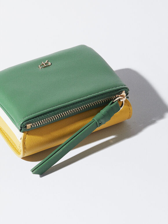 Porta-cartões tricolor - amarelo