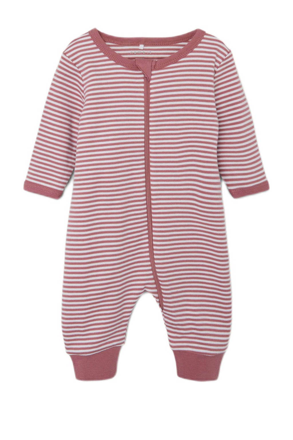 NAME IT baby pyjama NBNNIGHTSUIT - set van 2 lichtroze/wit