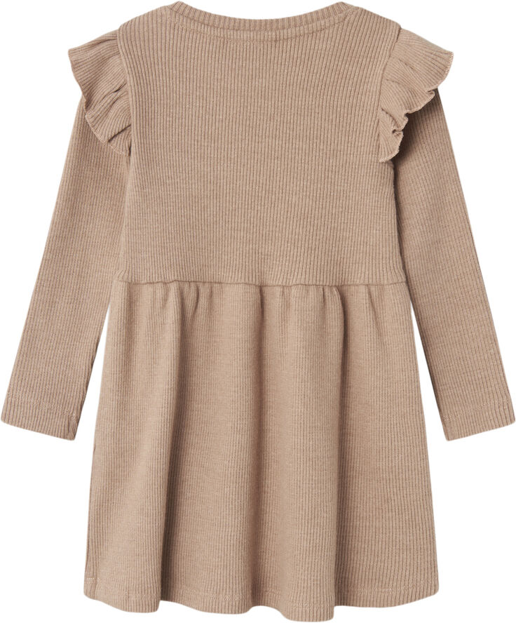 Lil' Atelier NMFSOPHIA SOJ LS DRESS LIL Rugby tan