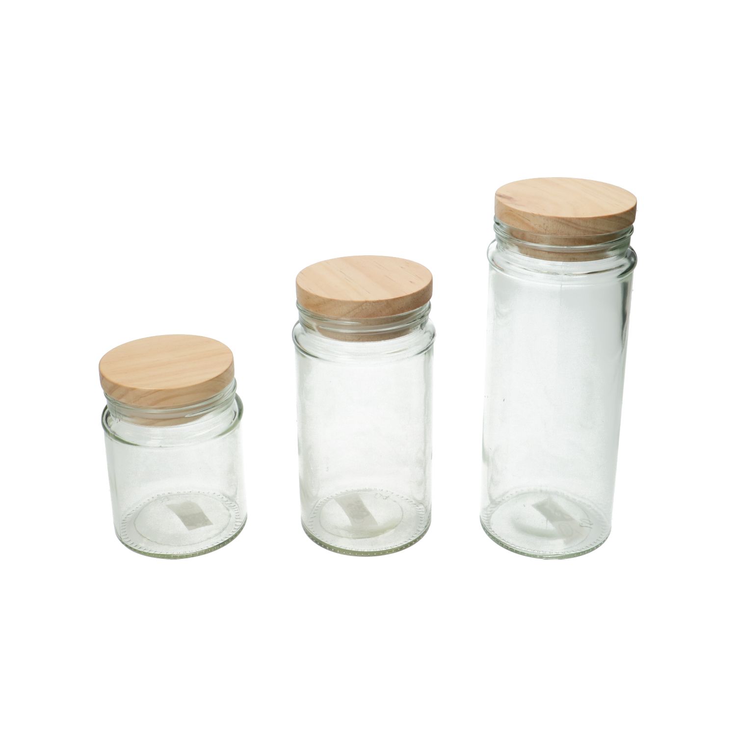 Pot met houten deksel, glas, 350 ml