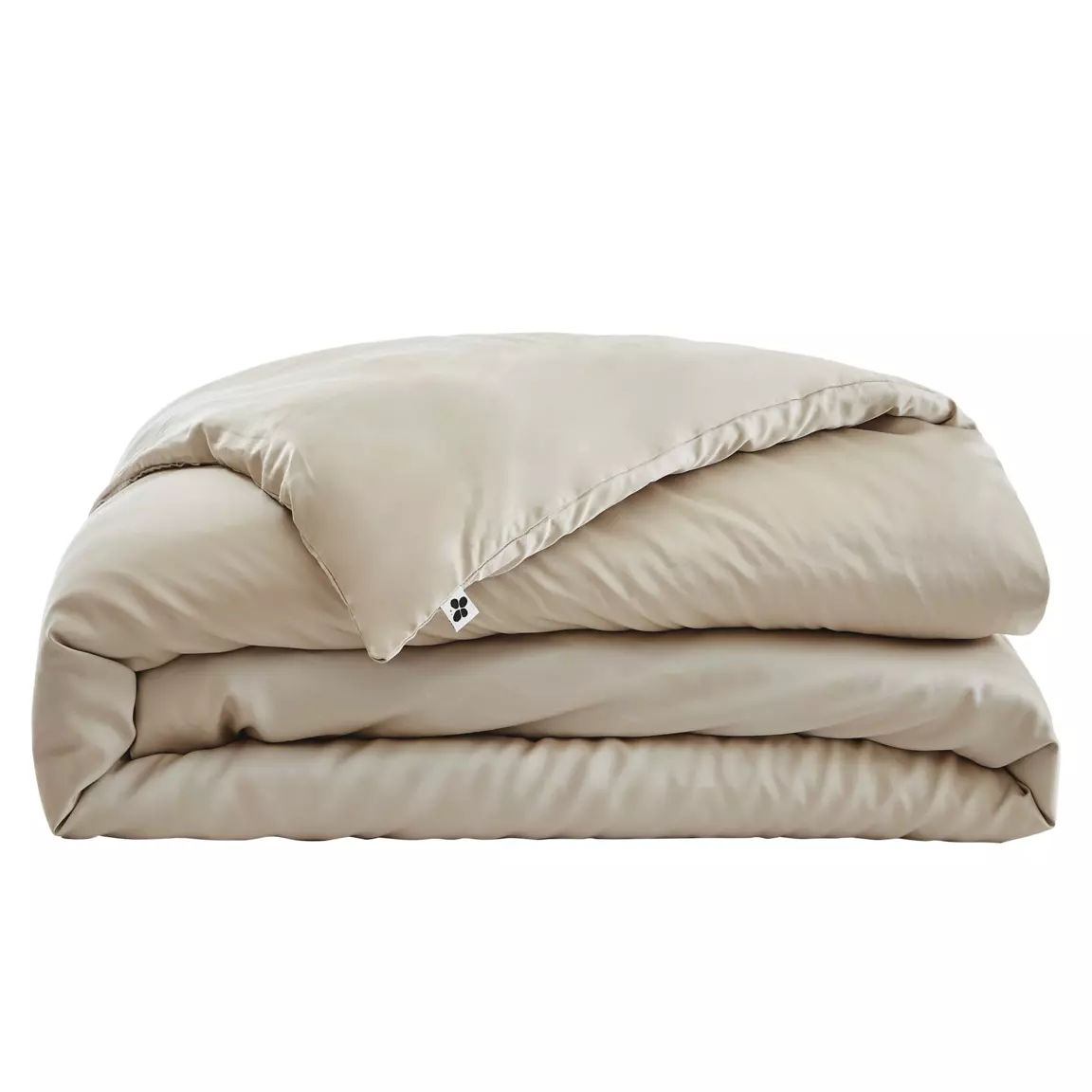 Housse de couette satin de bambou (260 x 240 cm) Salomé Beige
